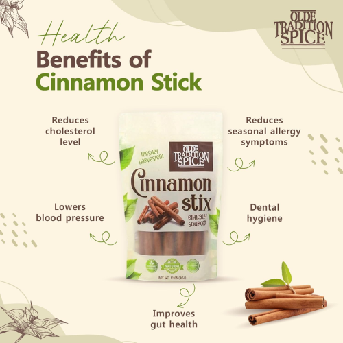 Health benefits of cinnamon sticks